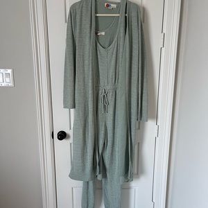 Free People Lounge Jogger Cardigan Set